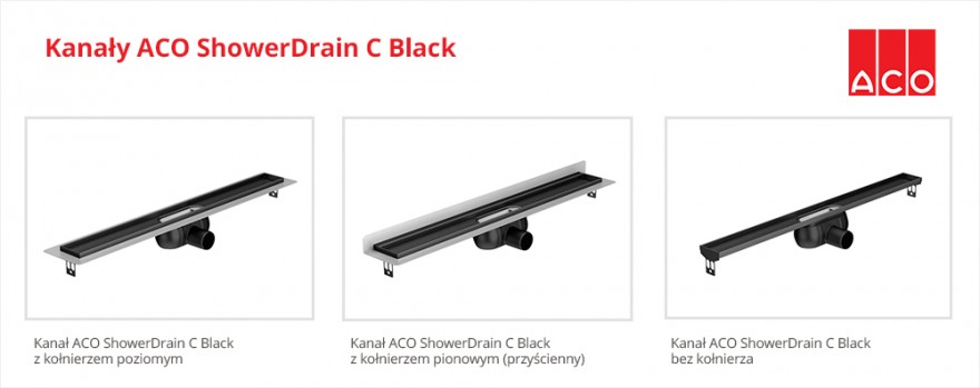 ACO ShowerDrain C Black